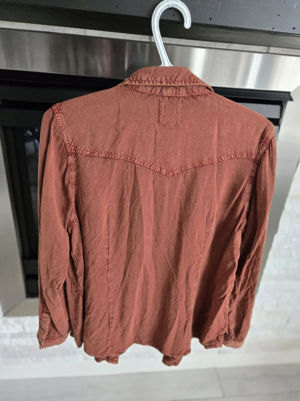 Women's Button-Down Shirt - Rust - Picture 2 of 3